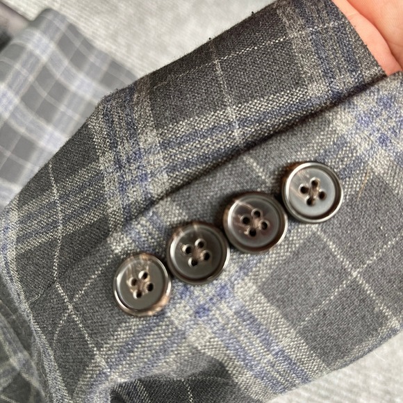 Lauren Ralph Lauren 2 Button Blazer 50 Windowpane Overcheck Tailored Sport Coat - Picture 12 of 16